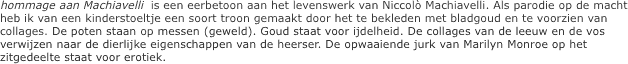hommage aan Machiavelli  is